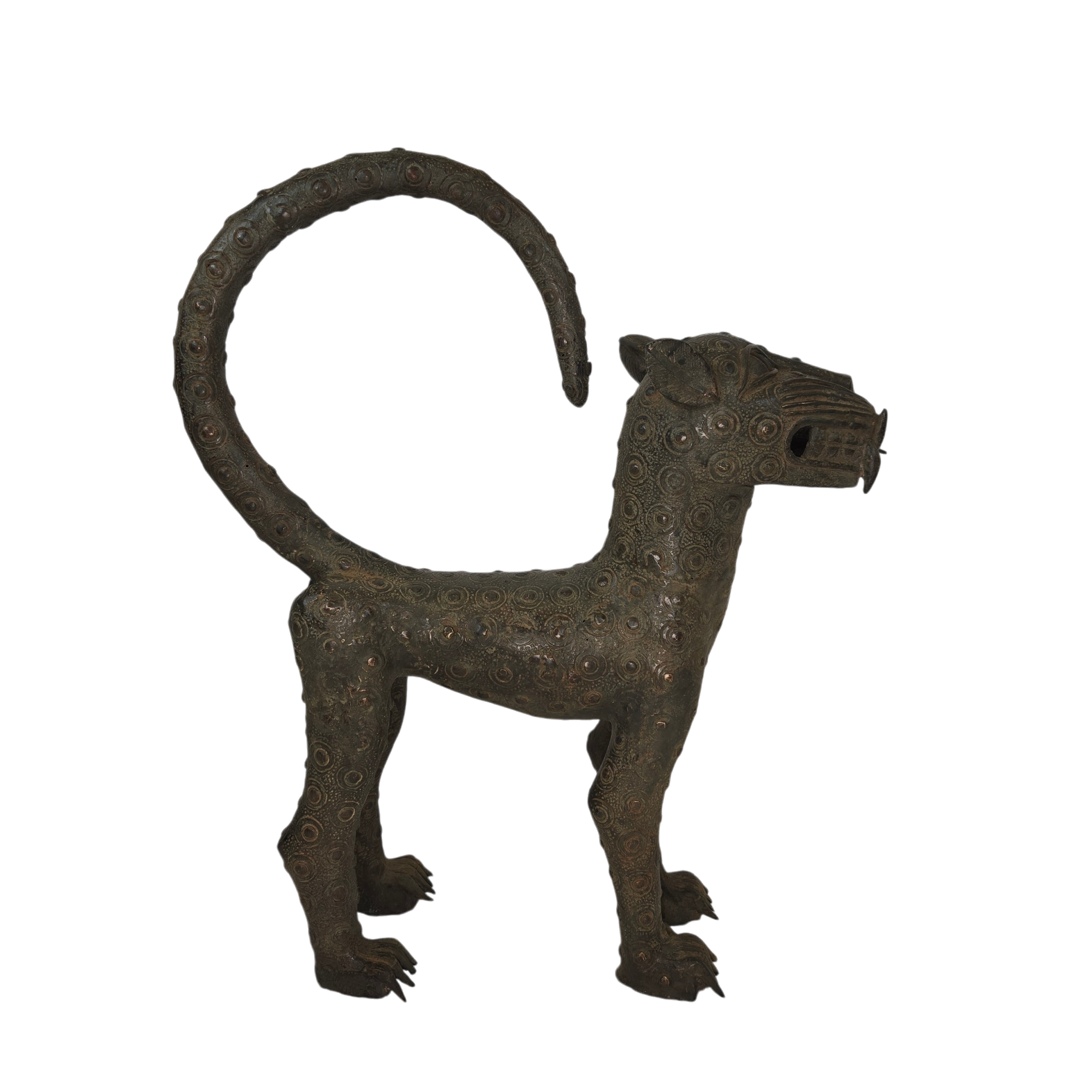 Royal Edo Bronze Leopard High Tail - Benin